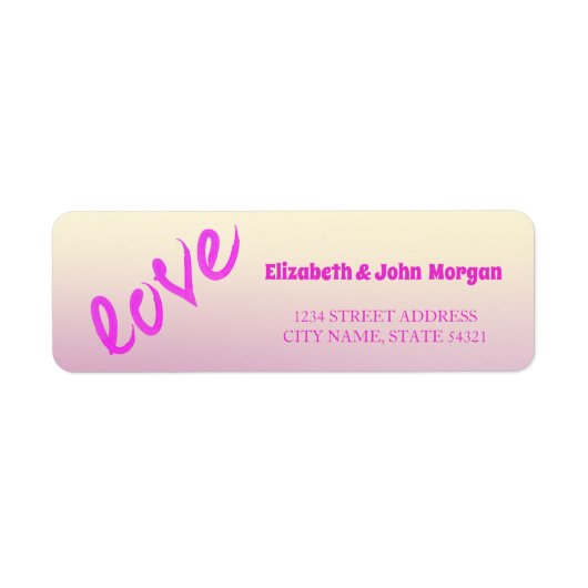 Modern Liebe Address Label (Vorne)