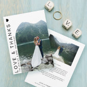 Modern Liebe Foto Arch Weiß Dankeschön Karte