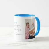Modern "Liebe Opa" 2-Foto Tasse (VorderseiteRechts)