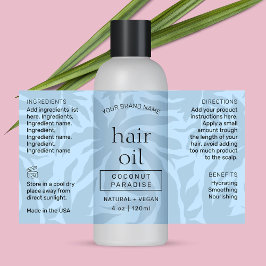 Modern Light Blue 4 OZ Flasche Umrandung Etikett Rechteckiger Aufkleber