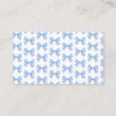 Modern Light Blue Coquette Bow Registry  Begleitkarte (Rückseite)