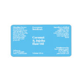 Modern Light Blue Cosmetics Dropper Bottle Label Adressaufkleber (Vorne)