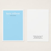 Modern Light BLue Earring Display Card (Vorne & Hinten)
