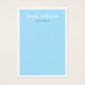 Modern Light BLue Earring Display Card (Vorderseite)