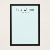 Modern Light Blue Earring Display Card (Vorderseite)