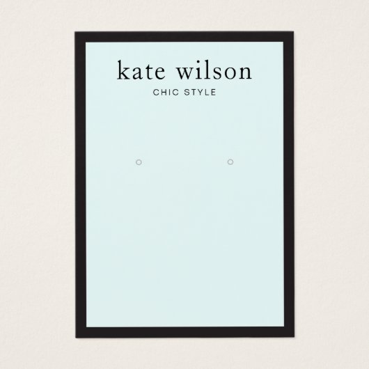 Modern Light Blue Earring Display Card (Vorderseite)
