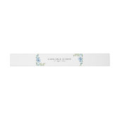 Modern light blue floral wedding belly band (Flach)