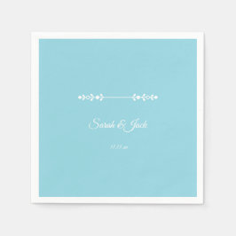 Modern Light Blue & White Cocktail Serviette