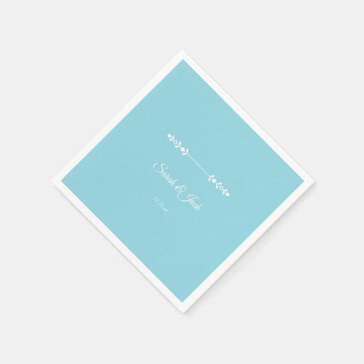 Modern Light Blue & White Cocktail Serviette (Ecke)