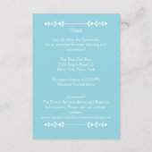 Modern Light Blue & White Wedding Details Card Begleitkarte (Vorderseite)