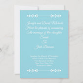 Modern Light Blue & White Wedding invitation Einladung (Vorderseite)