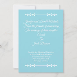 Modern Light Blue & White Wedding invitation Einladung