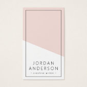 Modern light blush pink geometric business card (Vorderseite)