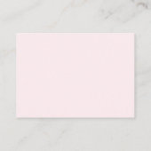 Modern light blush pink name & text mini notecard visitenkarte (Rückseite)