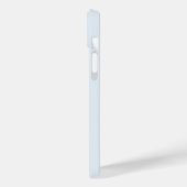 Modern Light Dusty Blue Gold Script Monogram Case-Mate iPhone Hülle (Rückseite / Links)