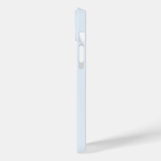 Modern Light Dusty Blue Gold Script Monogram Case-Mate iPhone Hülle (Rückseite / Links)