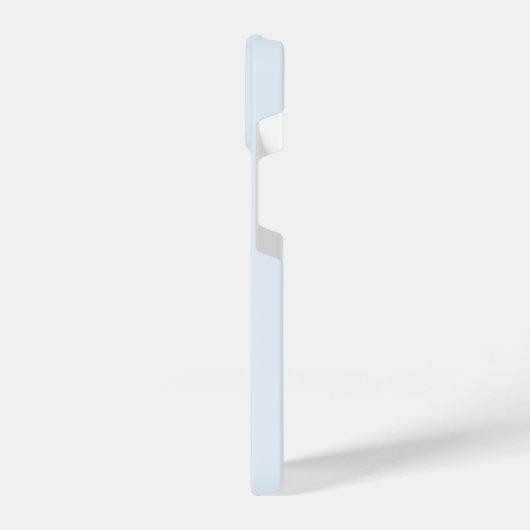 Modern Light Dusty Blue Gold Script Monogram iPhone Hülle (Linke Seite)