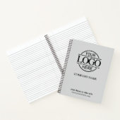 Modern Light Gray Corporate Company Logo Notizblock (Innenseite)