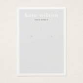 Modern Light Gray Earring Display Card (Vorderseite)