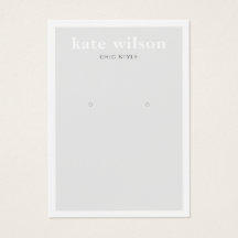 Modern Light Gray Earring Display Card