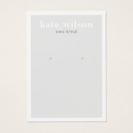 Modern Light Gray Earring Display Card