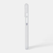Modern Light Gray Gold Script Monogram iPhone 16 Hülle (Linke Seite)