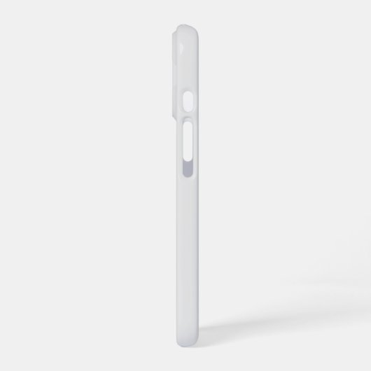 Modern Light Gray Gold Script Monogram iPhone 16 Hülle (Linke Seite)