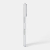 Modern Light Gray Gold Script Monogram iPhone 16 Hülle (Rechte Seite)