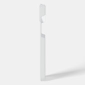 Modern Light Gray Gold Script Monogram iPhone Hülle (Linke Seite)