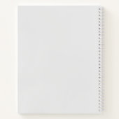 Modern Light Gray Gold Script Monogram Notizblock (Rückseite)