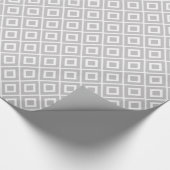 Modern Light Gray Ikat Muster Geschenkpapier (Ecke)