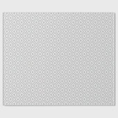 Modern Light Gray Ikat Muster Geschenkpapier (Flach)