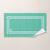 Modern Light Green Monogram Badhandtuch Set (Handtuch)