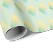 Modern Light Green & Yellow Gradient Diamant Geschenkpapier (Rolleneckpunkt)