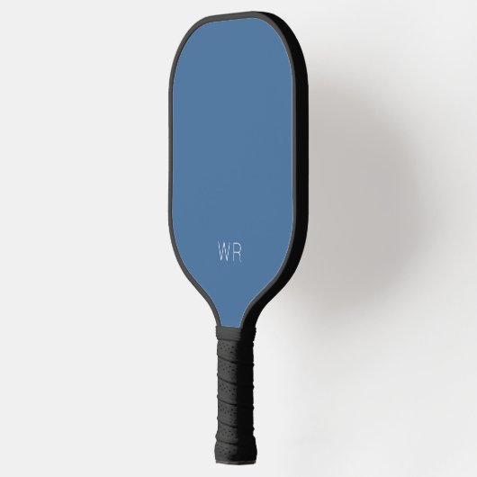 Modern Light Navy Blue Monogram Initials Pickleball Schläger (Links)