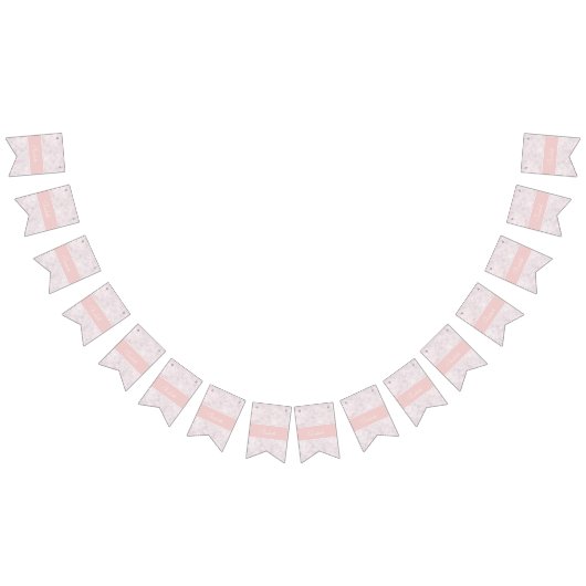 Modern Light Pink Bokeh Individuelle Name Bunt Ban Wimpelkette (Alle)