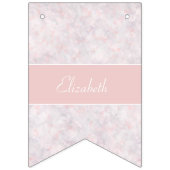 Modern Light Pink Bokeh Individuelle Name Bunt Ban Wimpelkette (Erste Fahne)