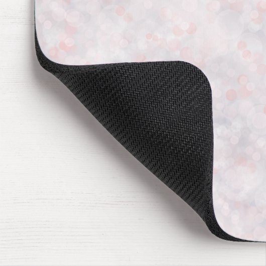 Modern Light Pink Bokeh Mousepad (Ecke)