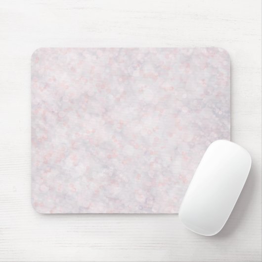 Modern Light Pink Bokeh Mousepad (Mit Mouse)