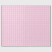 Modern Light Pink Checkered Birthday Gift Wrap Geschenkpapier (Flach)