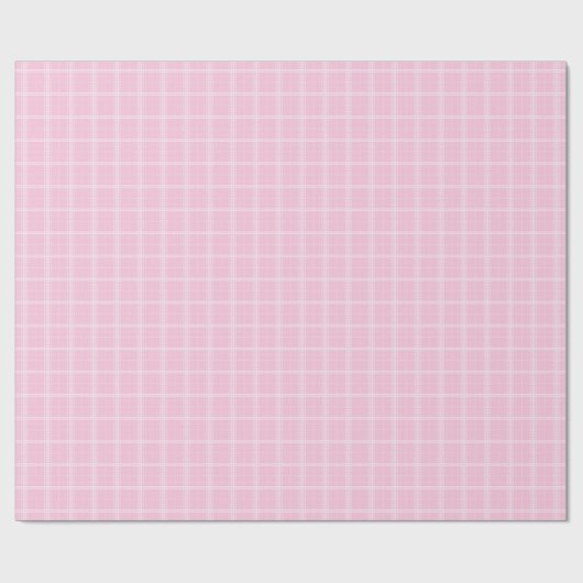 Modern Light Pink Checkered Birthday Gift Wrap Geschenkpapier (Flach)
