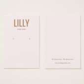 Modern Light Pink Earring Display Card (Vorne & Hinten)