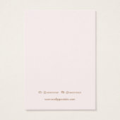 Modern Light Pink Earring Display Card (Rückseite)