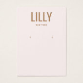 Modern Light Pink Earring Display Card (Vorderseite)
