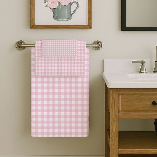Modern Light Pink Towels Chic Cozy Bathroom Badhandtuch Set