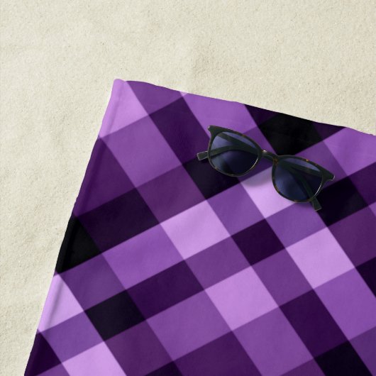 Modern Lila Kariertes Pattern Badetuch (Beispiel)