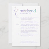 Modern Lila "Last Disco" Bachelorette Einladung (Rückseite)