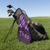 Modern Lila Mongram Golftücher Golfhandtuch (Gras)