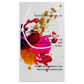 Modern Lila rosa Rot-Gold-Nagel Polnischer Spritze Kleine Geschenktüte (Rückseite)