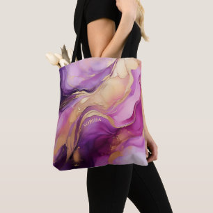 Modern Lila Rosa und Gold- Tasche